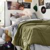 imageBedsure Twin XL Comforter Set  5 Pieces Reversible Blush Pink Bedding Twin XL Size Bed Set for All Seasons Bed in a Bag with Down Alternative Comforter Sheets Pillowcase ampamp Sham23  Light Olive Green