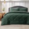 imageBedsure Twin XL Comforter Set  5 Pieces Reversible Blush Pink Bedding Twin XL Size Bed Set for All Seasons Bed in a Bag with Down Alternative Comforter Sheets Pillowcase ampamp Sham05  Forest Green