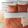 imageBedsure Twin XL Comforter Set  5 Pieces Reversible Blush Pink Bedding Twin XL Size Bed Set for All Seasons Bed in a Bag with Down Alternative Comforter Sheets Pillowcase ampamp Sham17  Burnt Orange