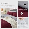 imageBedsure Twin XL Comforter Set  5 Pieces Reversible Blush Pink Bedding Twin XL Size Bed Set for All Seasons Bed in a Bag with Down Alternative Comforter Sheets Pillowcase ampamp Sham04  Burgundy