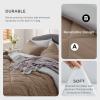 imageBedsure Twin XL Comforter Set  5 Pieces Reversible Blush Pink Bedding Twin XL Size Bed Set for All Seasons Bed in a Bag with Down Alternative Comforter Sheets Pillowcase ampamp Sham22  Brown