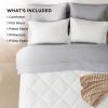 imageBedsure Twin XL Comforter Set  5 Pieces Reversible Blush Pink Bedding Twin XL Size Bed Set for All Seasons Bed in a Bag with Down Alternative Comforter Sheets Pillowcase ampamp Sham11  White
