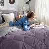 imageBedsure Twin XL Comforter Set  5 Pieces Reversible Blush Pink Bedding Twin XL Size Bed Set for All Seasons Bed in a Bag with Down Alternative Comforter Sheets Pillowcase ampamp Sham16  Grayish Purple