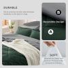 imageBedsure Twin XL Comforter Set  5 Pieces Reversible Blush Pink Bedding Twin XL Size Bed Set for All Seasons Bed in a Bag with Down Alternative Comforter Sheets Pillowcase ampamp Sham05  Forest Green