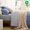imageBedsure Twin XL Comforter Set  5 Pieces Reversible Blush Pink Bedding Twin XL Size Bed Set for All Seasons Bed in a Bag with Down Alternative Comforter Sheets Pillowcase ampamp Sham12  Infinity Blue