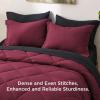 imageBedsure Twin XL Comforter Set  5 Pieces Reversible Blush Pink Bedding Twin XL Size Bed Set for All Seasons Bed in a Bag with Down Alternative Comforter Sheets Pillowcase ampamp Sham07  Burgundy  Black