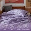 imageBedsure Twin XL Comforter Set  White Comforter Boho Tufted Shabby Chic Bedding for Kids 2 Pieces Vintage Farmhouse Bed Set for All Seasons Fluffy Soft Bedding with 1 Pillow Sham16  Grayish Purple