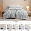 imageBedsure Twin XL Comforter Set  White Comforter Boho Tufted Shabby Chic Bedding for Kids 2 Pieces Vintage Farmhouse Bed Set for All Seasons Fluffy Soft Bedding with 1 Pillow Sham04  Light Grey