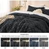 imageBedsure Twin XL Comforter Set  White Comforter Boho Tufted Shabby Chic Bedding for Kids 2 Pieces Vintage Farmhouse Bed Set for All Seasons Fluffy Soft Bedding with 1 Pillow Sham10  Black