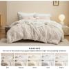 imageBedsure Twin XL Comforter Set  White Comforter Boho Tufted Shabby Chic Bedding for Kids 2 Pieces Vintage Farmhouse Bed Set for All Seasons Fluffy Soft Bedding with 1 Pillow Sham02  Beige
