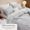 imageBedsure Twin XL Comforter Set  White Comforter Boho Tufted Shabby Chic Bedding for Kids 2 Pieces Vintage Farmhouse Bed Set for All Seasons Fluffy Soft Bedding with 1 Pillow Sham04  Light Grey