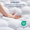 imageBedsure Twin XL Mattress Pad  Soft Mattress Topper for College Dorm Room Essentials Extra Long Twin Quilted Fitted Bed Cover Protector with 821 Inches Deep Pocket Washable White 39x80 InchesWhite