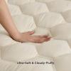 imageBedsure Twin XL Mattress Pad  Soft Mattress Topper for College Dorm Room Essentials Extra Long Twin Quilted Fitted Bed Cover Protector with 821 Inches Deep Pocket Washable White 39x80 InchesBeige