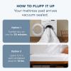 imageBedsure Twin XL Mattress Pad  Soft Mattress Topper for College Dorm Room Essentials Extra Long Twin Quilted Fitted Bed Cover Protector with 821 Inches Deep Pocket Washable White 39x80 InchesWhite