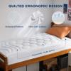 imageBedsure Twin XL Mattress Pad  Soft Mattress Topper for College Dorm Room Essentials Extra Long Twin Quilted Fitted Bed Cover Protector with 821 Inches Deep Pocket Washable White 39x80 InchesWhite