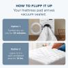 imageBedsure Twin XL Mattress Pad  Soft Mattress Topper for College Dorm Room Essentials Extra Long Twin Quilted Fitted Bed Cover Protector with 821 Inches Deep Pocket Washable White 39x80 InchesWhite