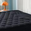 imageBedsure Twin XL Mattress Pad  Soft Mattress Topper for College Dorm Room Essentials Extra Long Twin Quilted Fitted Bed Cover Protector with 821 Inches Deep Pocket Washable White 39x80 InchesBlack