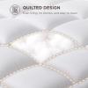 imageBedsure Twin XL Mattress Topper Dorm Bedding  Extra Thick Mattress Pad Cover with Deep Pocket Plush Soft PillowTop Bed Topper for Back Pain Relief Overfilled with Down Alternative Filling WhiteWhite