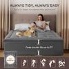 imageBedsure Twin XL Mattress Topper Dorm Bedding  Extra Thick Mattress Pad Cover with Deep Pocket Plush Soft PillowTop Bed Topper for Back Pain Relief Overfilled with Down Alternative Filling WhiteGray