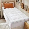 imageBedsure Twin XL Mattress Topper Dorm Bedding  Extra Thick Mattress Pad Cover with Deep Pocket Plush Soft PillowTop Bed Topper for Back Pain Relief Overfilled with Down Alternative Filling WhiteWhite