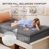imageBedsure Twin XL Mattress Topper Dorm Bedding  Extra Thick Mattress Pad Cover with Deep Pocket Plush Soft PillowTop Bed Topper for Back Pain Relief Overfilled with Down Alternative Filling WhiteGray