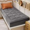 imageBedsure Twin XL Mattress Topper Dorm Bedding  Extra Thick Mattress Pad Cover with Deep Pocket Plush Soft PillowTop Bed Topper for Back Pain Relief Overfilled with Down Alternative Filling WhiteGray