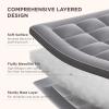 imageBedsure Twin XL Mattress Topper Dorm Bedding  Extra Thick Mattress Pad Cover with Deep Pocket Plush Soft PillowTop Bed Topper for Back Pain Relief Overfilled with Down Alternative Filling WhiteGray