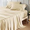 imageBedsure Twin XL Sheet Set Dorm Bedding Cooling Sheets Twin Extra Long Sheets Rayon Derived from Bamboo Deep Pocket Up to 16quot Hotel Luxury Silky Bedding Sheets ampamp Pillowcases Dark Grey23  Alabaster Gleam
