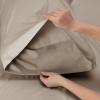 imageBedsure Twin XL Sheet Set Dorm Bedding Cooling Sheets Twin Extra Long Sheets Rayon Derived from Bamboo Deep Pocket Up to 16quot Hotel Luxury Silky Bedding Sheets ampamp Pillowcases Dark Grey17  Simply Taupe