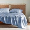 imageBedsure Twin XL Sheet Set Dorm Bedding Cooling Sheets Twin Extra Long Sheets Rayon Derived from Bamboo Deep Pocket Up to 16quot Hotel Luxury Silky Bedding Sheets ampamp Pillowcases Dark Grey05  Mineral Blue