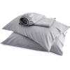 imageBedsure Twin XL Sheet Set Dorm Bedding Cooling Sheets Twin Extra Long Sheets Rayon Derived from Bamboo Deep Pocket Up to 16quot Hotel Luxury Silky Bedding Sheets ampamp Pillowcases Dark Grey04  Silver Grey