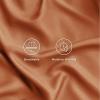 imageBedsure Twin XL Sheet Set Dorm Bedding Cooling Sheets Twin Extra Long Sheets Rayon Derived from Bamboo Deep Pocket Up to 16quot Hotel Luxury Silky Bedding Sheets ampamp Pillowcases Dark Grey19  Burnt Orange