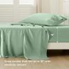 imageBedsure Twin XL Sheet Set Dorm Bedding Cooling Sheets Twin Extra Long Sheets Rayon Derived from Bamboo Deep Pocket Up to 16quot Hotel Luxury Silky Bedding Sheets ampamp Pillowcases Dark Grey10  Sage Green