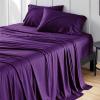 imageBedsure Twin XL Sheet Set Dorm Bedding Cooling Sheets Twin Extra Long Sheets Rayon Derived from Bamboo Deep Pocket Up to 16quot Hotel Luxury Silky Bedding Sheets ampamp Pillowcases Dark Grey14  Plum