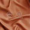 imageBedsure Twin XL Sheet Set Dorm Bedding Cooling Sheets Twin Extra Long Sheets Rayon Derived from Bamboo Deep Pocket Up to 16quot Hotel Luxury Silky Bedding Sheets ampamp Pillowcases Dark Grey19  Burnt Orange