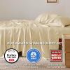 imageBedsure Twin XL Sheet Set Dorm Bedding Cooling Sheets Twin Extra Long Sheets Rayon Derived from Bamboo Deep Pocket Up to 16quot Hotel Luxury Silky Bedding Sheets ampamp Pillowcases Dark Grey23  Alabaster Gleam