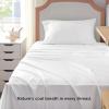 imageBedsure Twin XL Sheet Set Dorm Bedding Cooling Sheets Twin Extra Long Sheets Rayon Derived from Bamboo Deep Pocket Up to 16quot Hotel Luxury Silky Bedding Sheets ampamp Pillowcases Dark Grey02  White