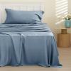 imageBedsure Twin XL Sheet Set Dorm Bedding Cooling Sheets Twin Extra Long Sheets Rayon Derived from Bamboo Deep Pocket Up to 16quot Hotel Luxury Silky Bedding Sheets ampamp Pillowcases Dark Grey05  Mineral Blue