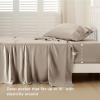 imageBedsure Twin XL Sheet Set Dorm Bedding Cooling Sheets Twin Extra Long Sheets Rayon Derived from Bamboo Deep Pocket Up to 16quot Hotel Luxury Silky Bedding Sheets ampamp Pillowcases Dark Grey17  Simply Taupe
