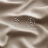 imageBedsure Twin XL Sheet Set Dorm Bedding Cooling Sheets Twin Extra Long Sheets Rayon Derived from Bamboo Deep Pocket Up to 16quot Hotel Luxury Silky Bedding Sheets ampamp Pillowcases Dark Grey17  Simply Taupe