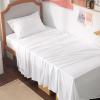 imageBedsure Twin XL Sheet Set Dorm Bedding Cooling Sheets Twin Extra Long Sheets Rayon Derived from Bamboo Deep Pocket Up to 16quot Hotel Luxury Silky Bedding Sheets ampamp Pillowcases Dark Grey02  White