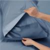 imageBedsure Twin XL Sheet Set Dorm Bedding Cooling Sheets Twin Extra Long Sheets Rayon Derived from Bamboo Deep Pocket Up to 16quot Hotel Luxury Silky Bedding Sheets ampamp Pillowcases Dark Grey05  Mineral Blue