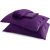 imageBedsure Twin XL Sheet Set Dorm Bedding Cooling Sheets Twin Extra Long Sheets Rayon Derived from Bamboo Deep Pocket Up to 16quot Hotel Luxury Silky Bedding Sheets ampamp Pillowcases Dark Grey14  Plum