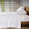 imageBedsure Twin XL Sheet Set Dorm Bedding Cooling Sheets Twin Extra Long Sheets Rayon Derived from Bamboo Deep Pocket Up to 16quot Hotel Luxury Silky Bedding Sheets ampamp Pillowcases Dark Grey02  White