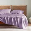 imageBedsure Twin XL Sheet Set Dorm Bedding Cooling Sheets Twin Extra Long Sheets Rayon Derived from Bamboo Deep Pocket Up to 16quot Hotel Luxury Silky Bedding Sheets ampamp Pillowcases Dark Grey13  Lilac