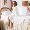 imageBedsure Twin XL Sheet Set Dorm Bedding Cooling Sheets Twin Extra Long Sheets Rayon Derived from Bamboo Deep Pocket Up to 16quot Hotel Luxury Silky Bedding Sheets ampamp Pillowcases Dark Grey02  White