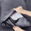 imageBedsure Twin XL Sheet Set Dorm Bedding Cooling Sheets Twin Extra Long Sheets Rayon Derived from Bamboo Deep Pocket Up to 16quot Hotel Luxury Silky Bedding Sheets ampamp Pillowcases Dark Grey01  Dark Grey