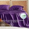 imageBedsure Twin XL Sheet Set Dorm Bedding Cooling Sheets Twin Extra Long Sheets Rayon Derived from Bamboo Deep Pocket Up to 16quot Hotel Luxury Silky Bedding Sheets ampamp Pillowcases Dark Grey14  Plum