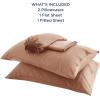 imageBedsure Twin XL Sheet Set Dorm Bedding Cooling Sheets Twin Extra Long Sheets Rayon Derived from Bamboo Deep Pocket Up to 16quot Hotel Luxury Silky Bedding Sheets ampamp Pillowcases Dark Grey24  Taupe