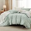 imageBedsure TwinTwin XL Comforter Set  Sage Green Bed Set 2 Pieces Cute Floral Bedding 1 Soft Reversible Botanical Flowers Comforter and 1 Pillow Sham01  Sage Green